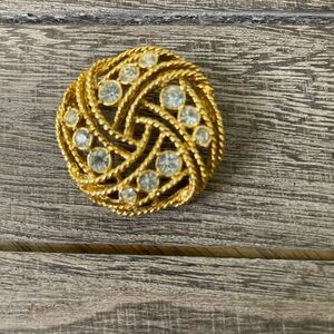 Elegant Gold and Silver Brooch